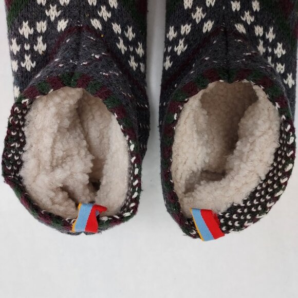 Bombas Gripper Slipper Unisex Size Small Charcoal Sherpa Lined Bootie House Sock - Picture 11 of 13